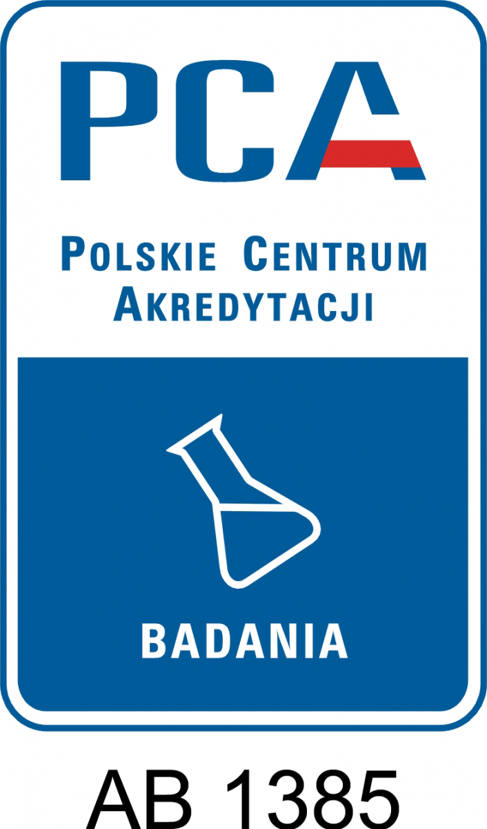 akredytowane pomiary hałasu,logo PCA numer AB 1385